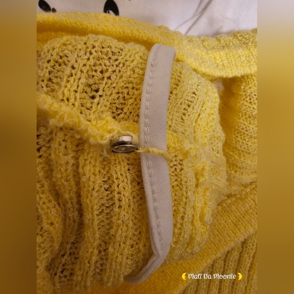 NY&C Eva Mendes Striped Sweater Dress - XL White and Yellow - Picture 5 of 6